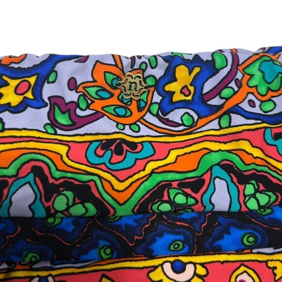 Nanette Lepore Strapless Bikini Boho Multicolor Paisley Print Halter Swimsuit - Picture 6 of 11